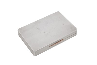 Lot 67 - A George VI sterling silver cigarette box, Birmingham 1947 by W.H Manton Ltd