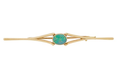 Lot 312 - AN OPAL BROOCH