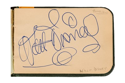 Lot 29 - Autograph Album.- Incl. Walt Disney