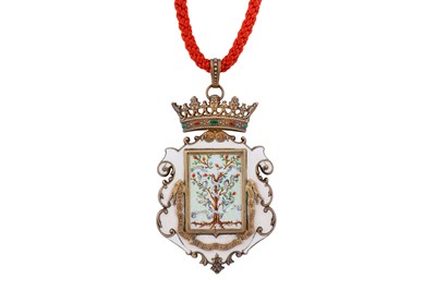 Lot 129 - A mid-20th century Spanish silver gilt and enamel medal, circa 1960 by Cejalvo of Madrid