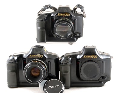 Lot 125 - Three Canon T90 Cameras, Plus Lenses.