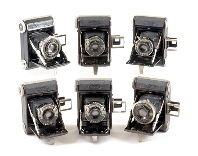 Lot 207 - Group of Six Zeiss Ikon 520/18 Baby Ikonta Cameras.