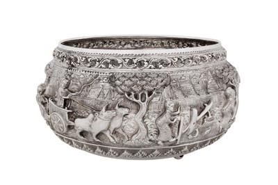 Lot 237 - A mid-20th century Thai silver bowl, Chiang Mai circa 1950