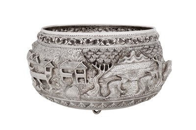 Lot 237 - A mid-20th century Thai silver bowl, Chiang Mai circa 1950