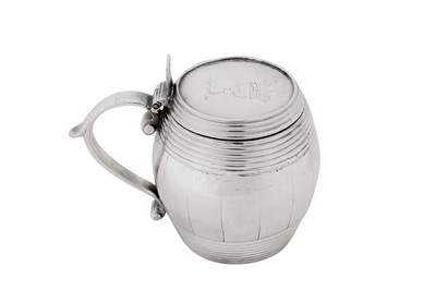 Lot A rare George II silver mustard pot, London circa 1750 by Elizabeth Godfrey (reg. 29th June 1741)