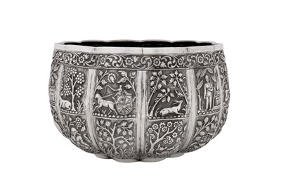 Lot An interesting late 19th century Anglo – Indian unmarked silver bowl, Lucknow circa 1890