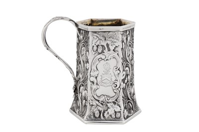 Lot 498 - A Victorian sterling silver christening mug, London 1842 by Joseph Angell I and Joseph Angell II