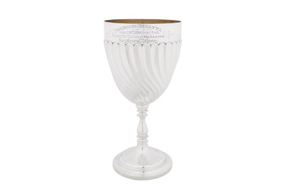 Lot Yachting interest – A Victorian sterling silver standing cup, Sheffield 1896 by Harrison Brothers and Howson