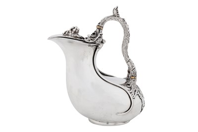 Lot 504 - An early Victorian sterling silver ‘askos’ claret jug, London 1839 by W? probably for William Elliot