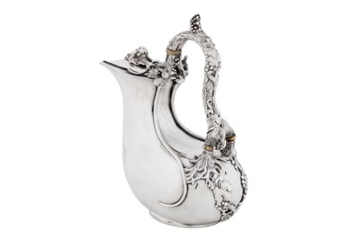 Lot 504 - An early Victorian sterling silver ‘askos’ claret jug, London 1839 by W? probably for William Elliot