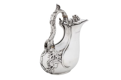 Lot 504 - An early Victorian sterling silver ‘askos’ claret jug, London 1839 by W? probably for William Elliot