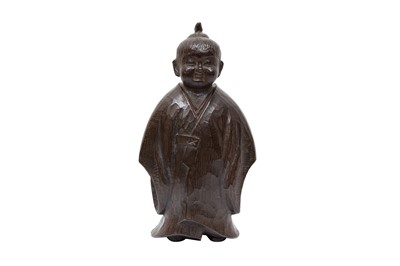 Lot 844 - A JAPANESE BRONZE 'SELFLESSNESS CHILD' FIGURE BY SHUHO