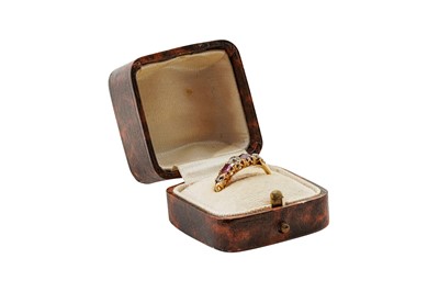 Lot 290 - A RUBY AND DIAMOND FIVE-STONE RING