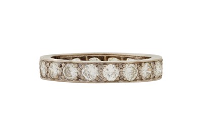 Lot 411 - A DIAMOND ETERNITY RING