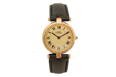 Lot 108 - Lady's Cartier 'Must De Cartier - Vermeil' Dress Watch