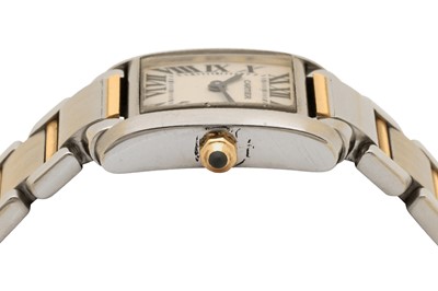 Lot 204 - A LADY'S CARTIER TANK FRANCAISE BRACELET WATCH