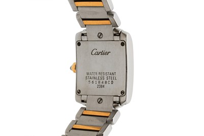 Lot 204 - A LADY'S CARTIER TANK FRANCAISE BRACELET WATCH