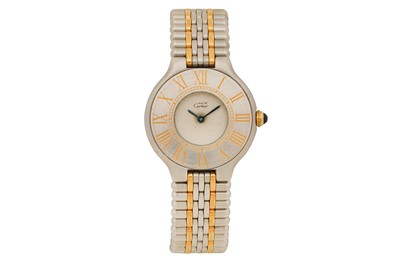 Lot 250 - A LADY'S MUST DE CARTIER 21 BRACELET WATCH