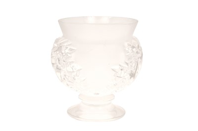 Lot 454 - A LALIQUE ST CLOUD PATTERN GLASS VASE