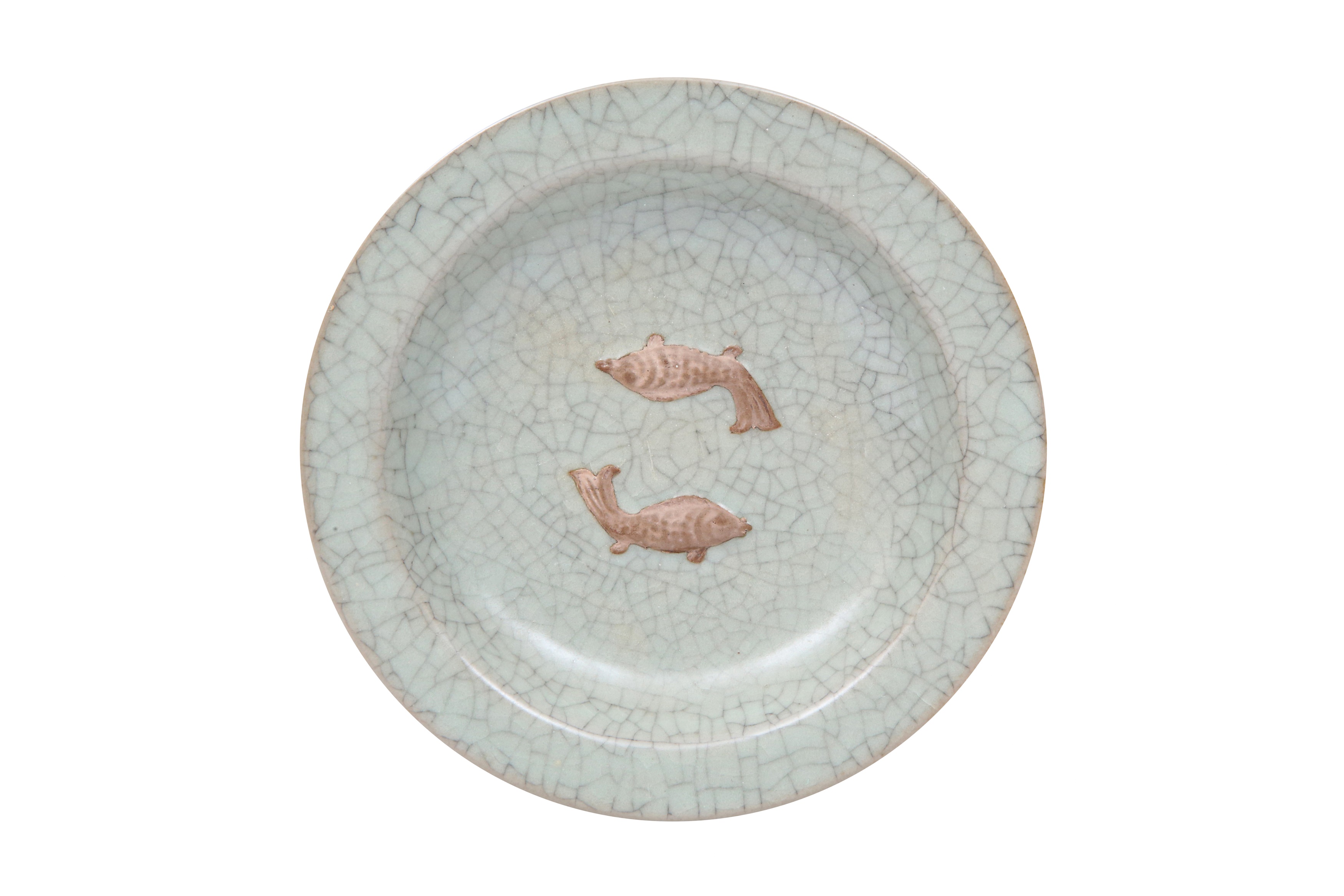 中国　影青　貼魚氷裂文鉢　茶碗　C　R6494 青瓷 氷裂文鉢 | ARTerrace