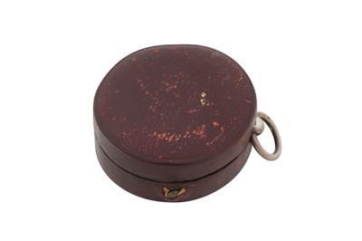Lot 58 - A cased George V sterling silver pocket barometer, London 1911 by Albert Thomas Oliver