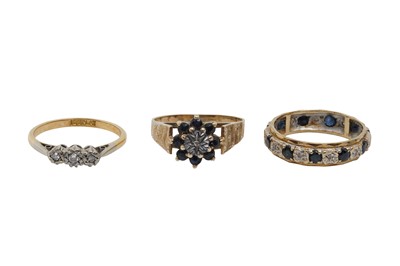 Lot 28 - THREE GEM-SET RINGS