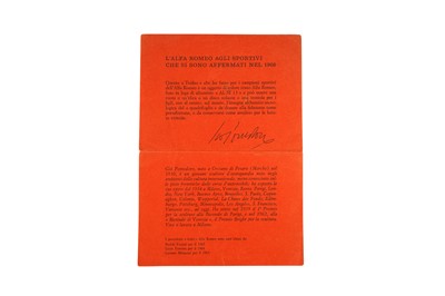 Lot 162 - Gio Pomodoro (Italian 1930-2002) for Alfa Romeo