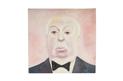 Lot 283 - A MID-20TH CENTURY PORTRAIT OF ALFRED HITCHCOCK, UNSIGNED