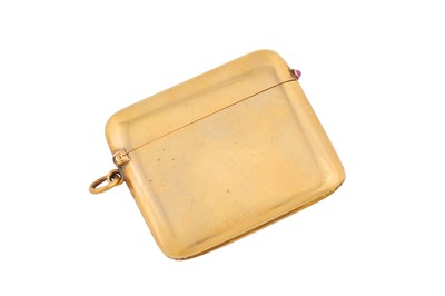 Lot 11 - An early 20th century French 18 carat gold vesta case, circa 1910