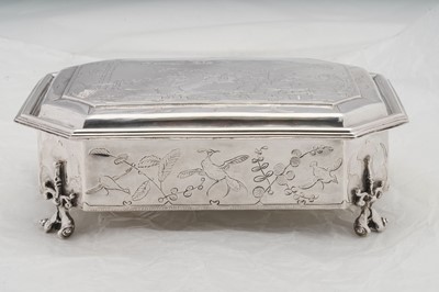 Lot 577 - A pair of Charles II sterling silver chinoiserie toilet caskets, London 1683 by Ralph Leake (free 1671)