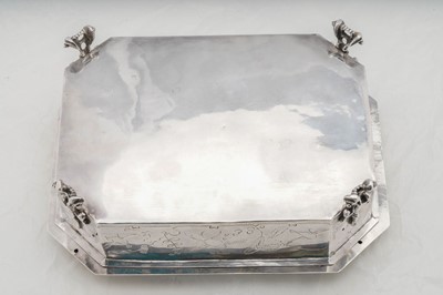 Lot 577 - A pair of Charles II sterling silver chinoiserie toilet caskets, London 1683 by Ralph Leake (free 1671)