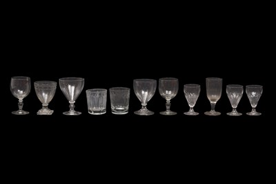 Lot 459 - A GROUP OF GEORGE III FACETED GLASSES