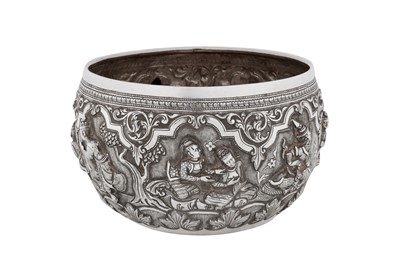 Lot 228 - A late 19th / early 20th century Burmese silver bowl, Rangoon circa 1900