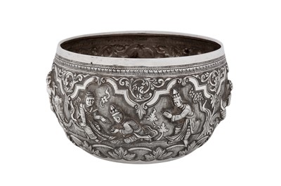 Lot 228 - A late 19th / early 20th century Burmese silver bowl, Rangoon circa 1900