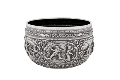 Lot 226 - An early 20th century Burmese unmarked silver small bowl, Rangoon circa 1910