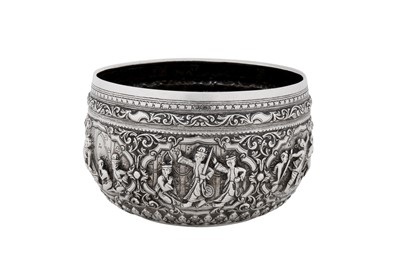 Lot 226 - An early 20th century Burmese unmarked silver small bowl, Rangoon circa 1910