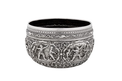 Lot 226 - An early 20th century Burmese unmarked silver small bowl, Rangoon circa 1910