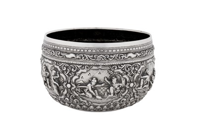 Lot 226 - An early 20th century Burmese unmarked silver small bowl, Rangoon circa 1910
