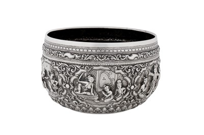 Lot 226 - An early 20th century Burmese unmarked silver small bowl, Rangoon circa 1910