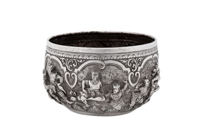 Lot 223 - An early 20th century Burmese silver small bowl, Rangoon circa 1930