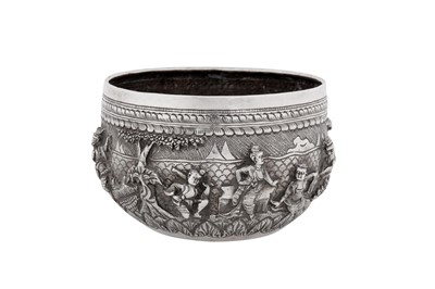 Lot 222 - An early 20th century Burmese silver small bowl, Rangoon circa 1920