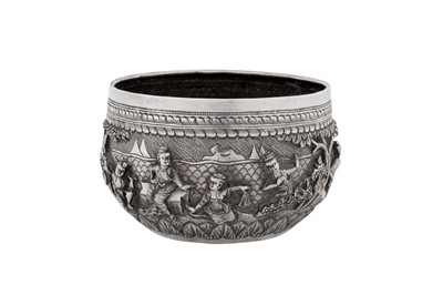 Lot 222 - An early 20th century Burmese silver small bowl, Rangoon circa 1920