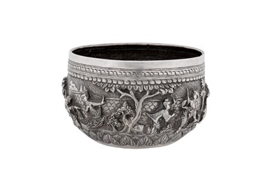 Lot 222 - An early 20th century Burmese silver small bowl, Rangoon circa 1920