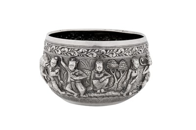 Lot 225 - A late 19th / early 20th century Burmese provincial silver bowl, Upper Burma circa 1900