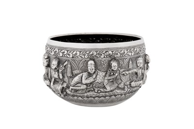 Lot 225 - A late 19th / early 20th century Burmese provincial silver bowl, Upper Burma circa 1900