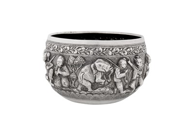 Lot 225 - A late 19th / early 20th century Burmese provincial silver bowl, Upper Burma circa 1900