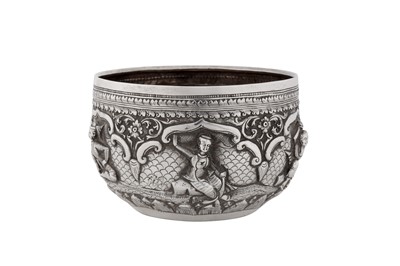 Lot 224 - An early 20th century Burmese silver small bowl, Rangoon circa 1930