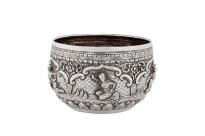 Lot 224 - An early 20th century Burmese silver small bowl, Rangoon circa 1930