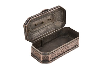 Lot 244 - A late 19th century Indonesian gold mounted silver tobacco box, Aceh, Sumatra