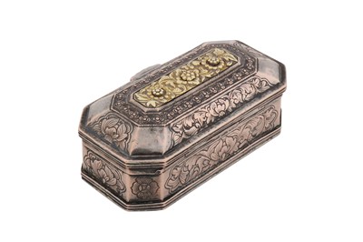 Lot 244 - A late 19th century Indonesian gold mounted silver tobacco box, Aceh, Sumatra